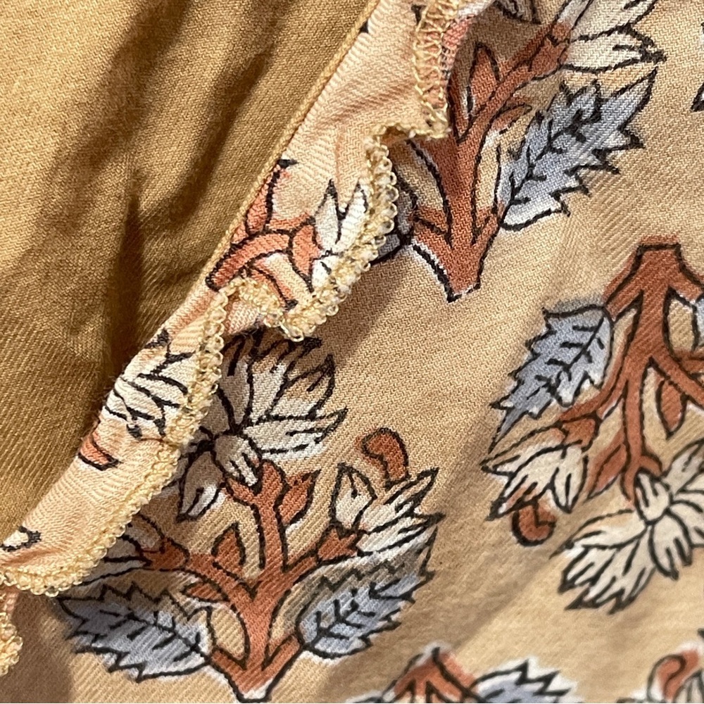 J Jill Elements Elliptical Dress Midi Peach Floral Sleeveless Medium Cottagecore - Picture 9 of 13